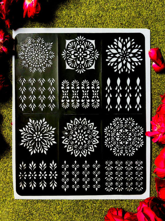 Multi Tikki + Fingers Stencils Set 1