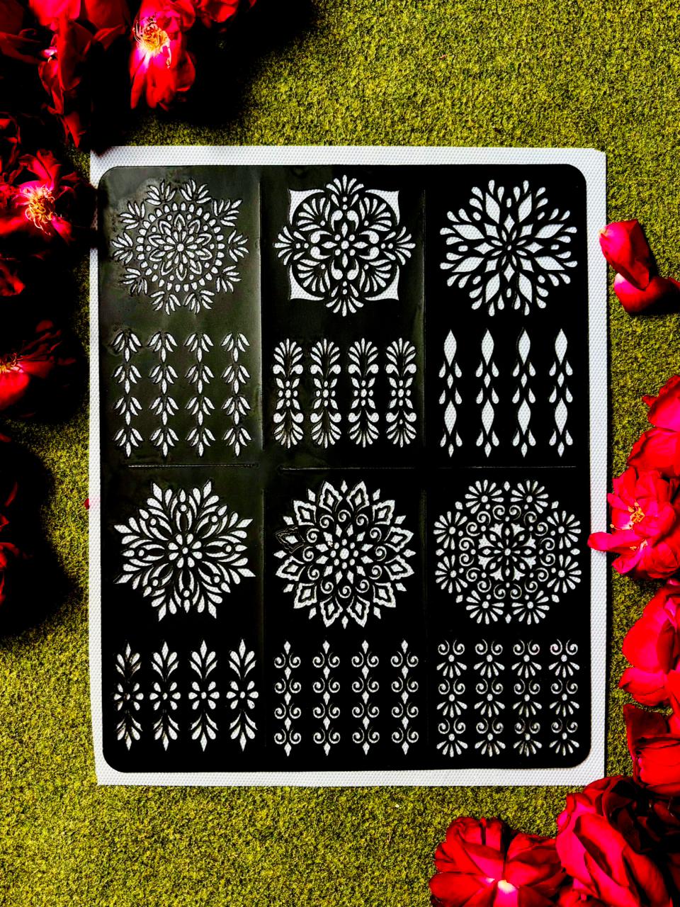 Multi Tikki + Fingers Stencils Set