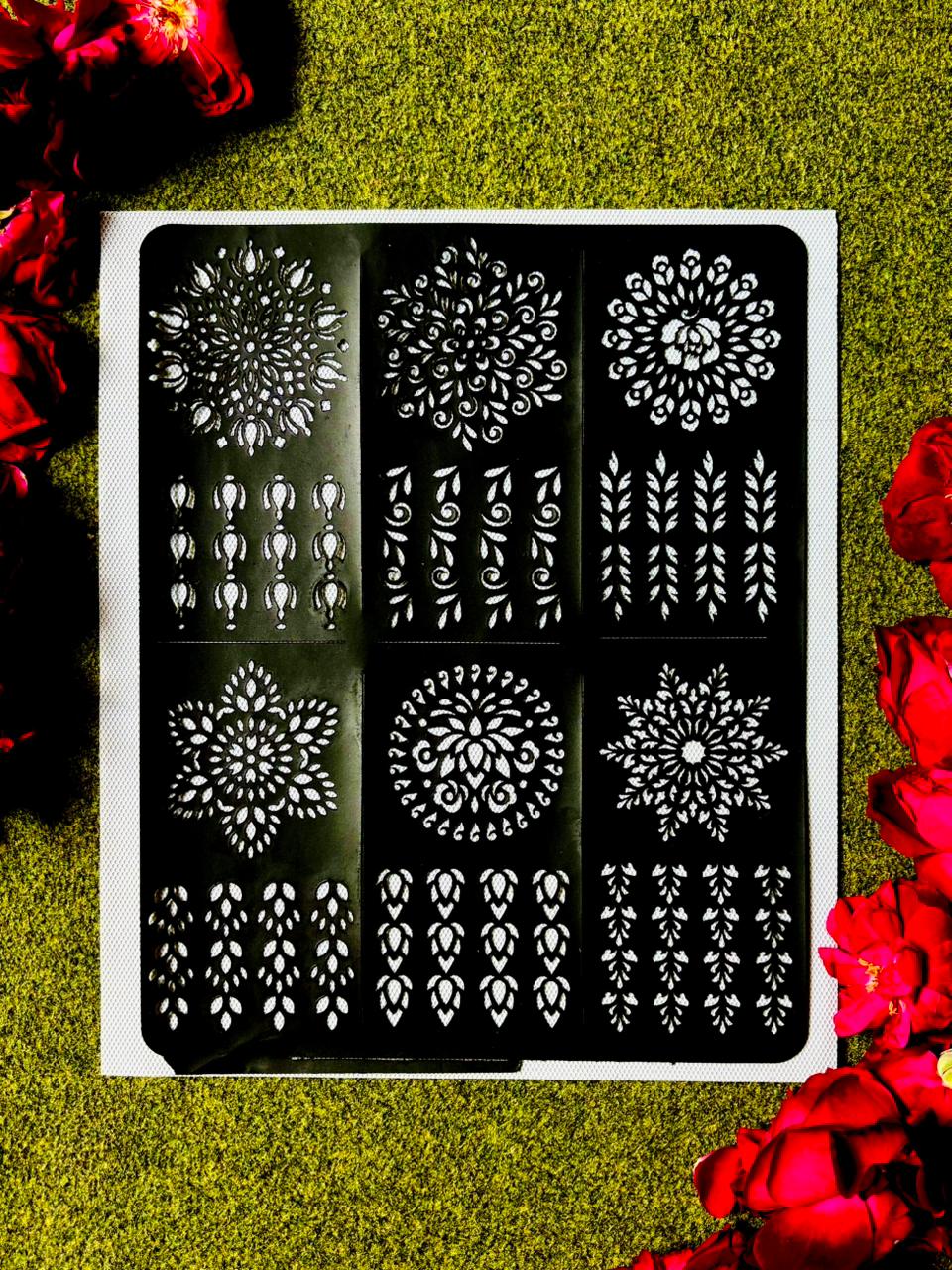 Multi Tikki + Fingers Stencils Set