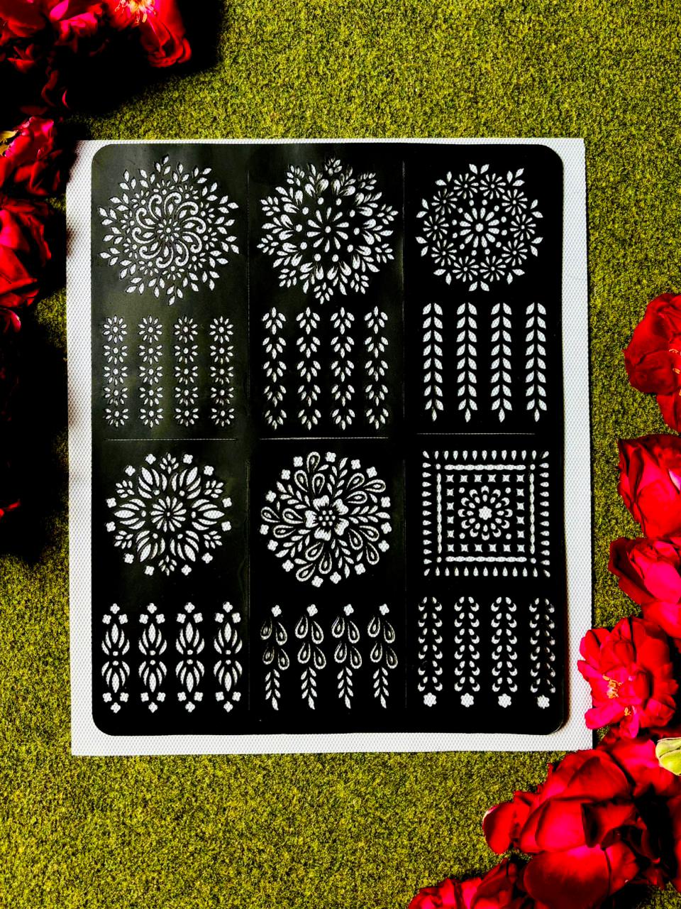 Multi Tikki + Fingers Stencils Set