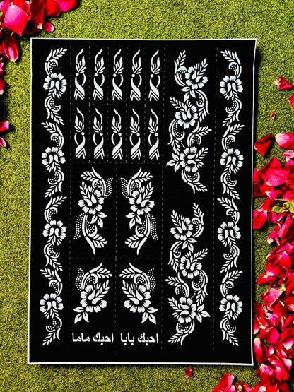 Multi Bail Premium Mehndi Stencils