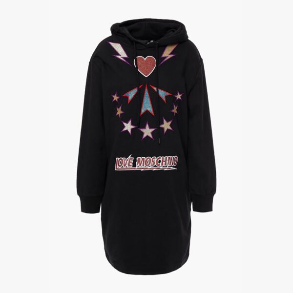LOVE MOSCHINO Drawstring hood Dress