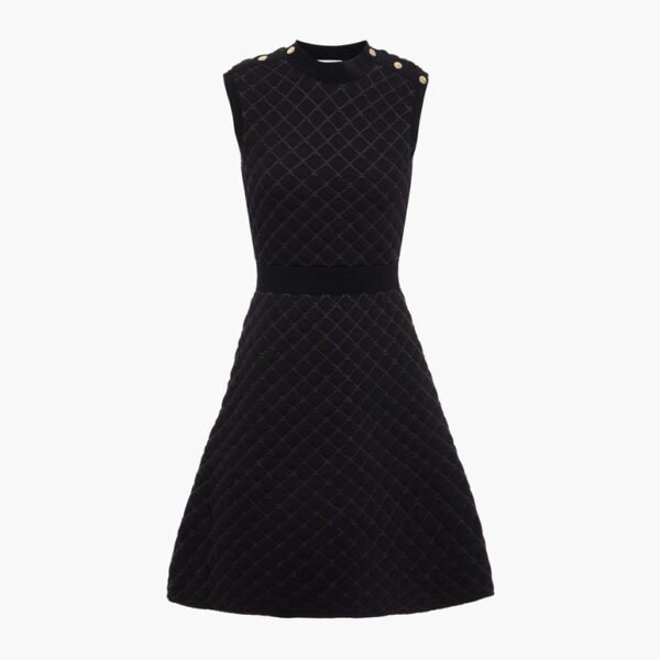 SANDRO Quilted Jacquard Dress