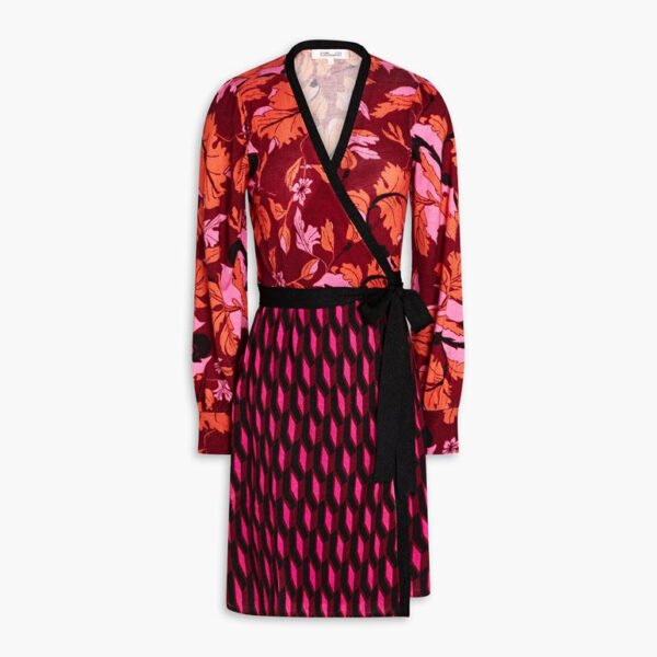 DIANE VON FURSTENBERG 100%Merinos Wool Wrap Dress