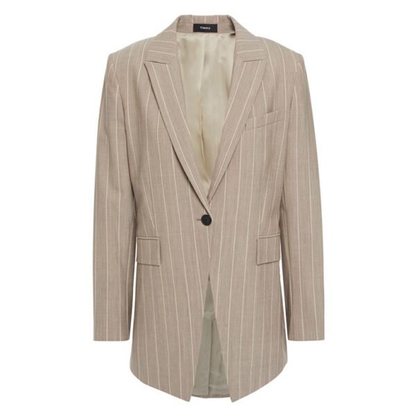 THEORY Pinstriped Stretch-wool Blazers