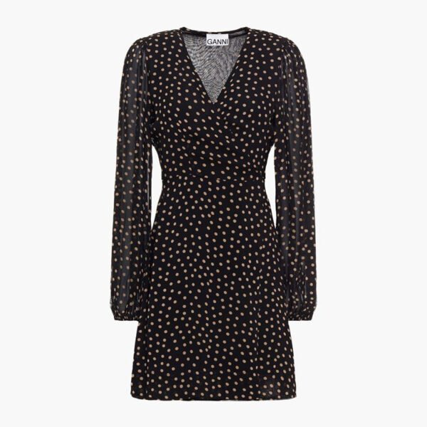 GANNI Polka-dot Wrap Dress